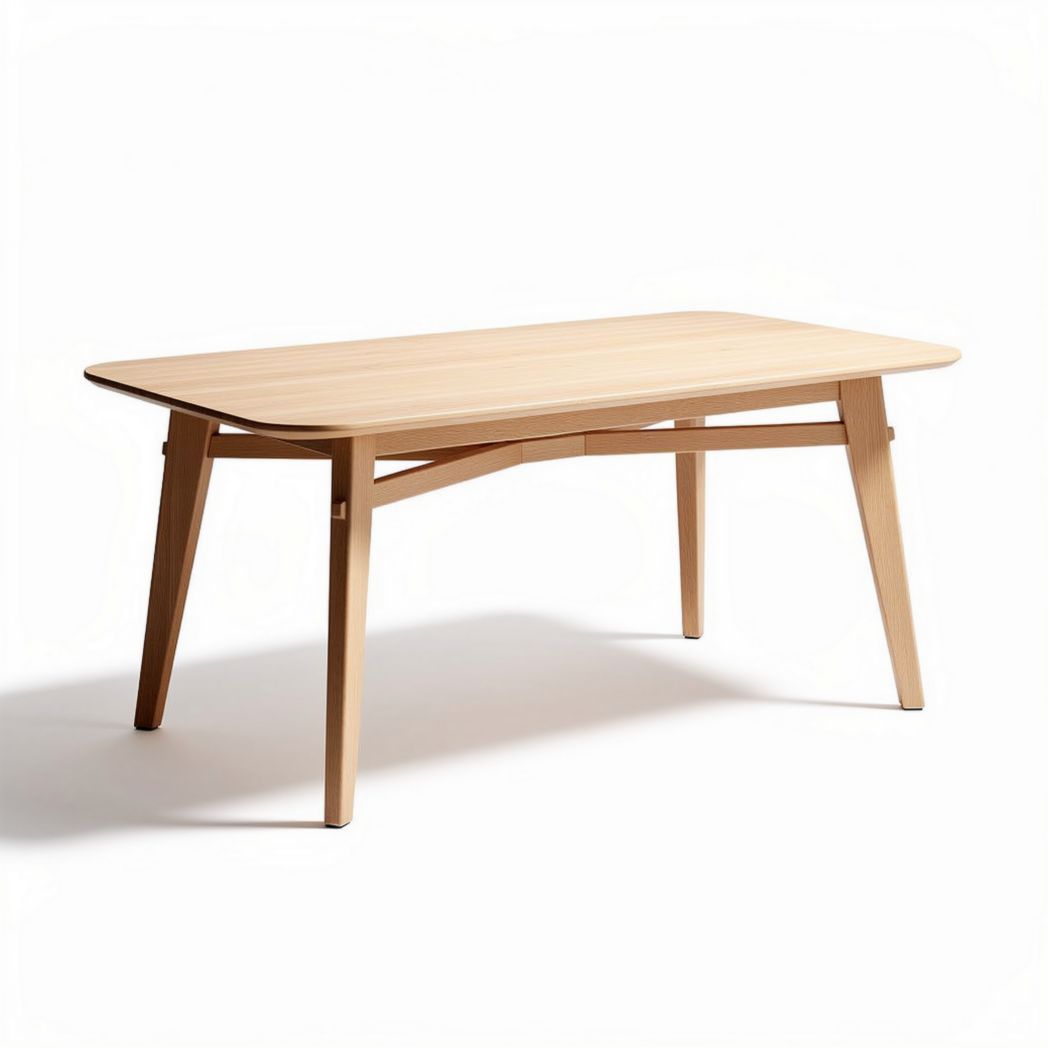 Oak dining table for indoor use with dimensions 150 x 80 x 75cm